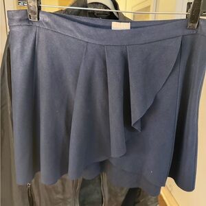 H&M Navy Ruffle Mini Skirt